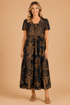 Vestido estampa Mumbai preto -1-
